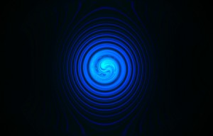 abstract blue spiral galaxy, unknown science details